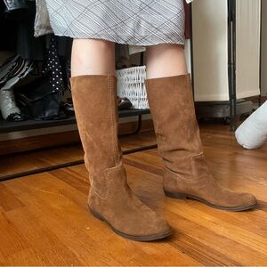 Nine West Tan Suede Heeled Boots